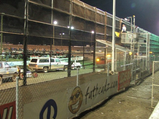 Manzanita Speedway frontstretch in Phoenix, Arizona on February 16, 2008